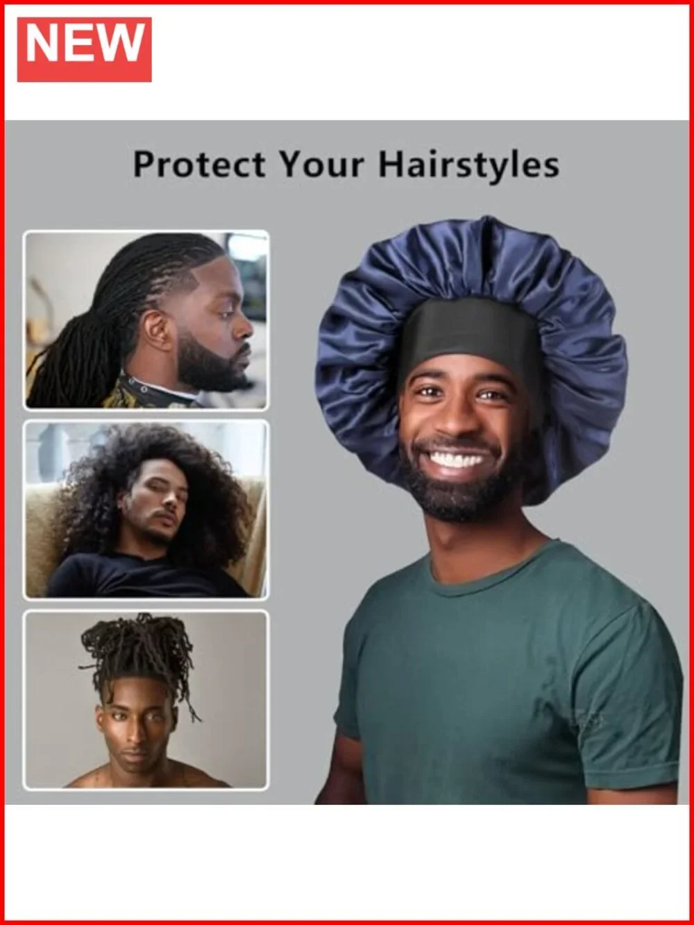 Double Layer Satin Bonnet for Curly Hair Braids Sleep Cap